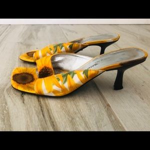Dolce & Gabbana Floral Satin Sandals sz 8